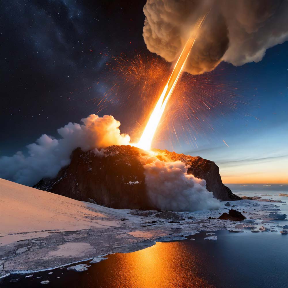 Wilkes Land asteroid impact hitting antarctica